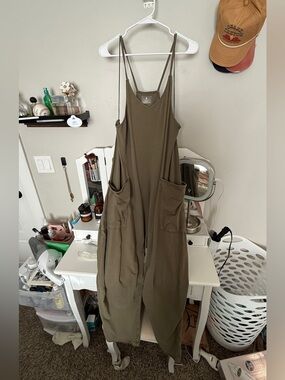 Free People Movement Hot Shot Onesie Olive Green Large